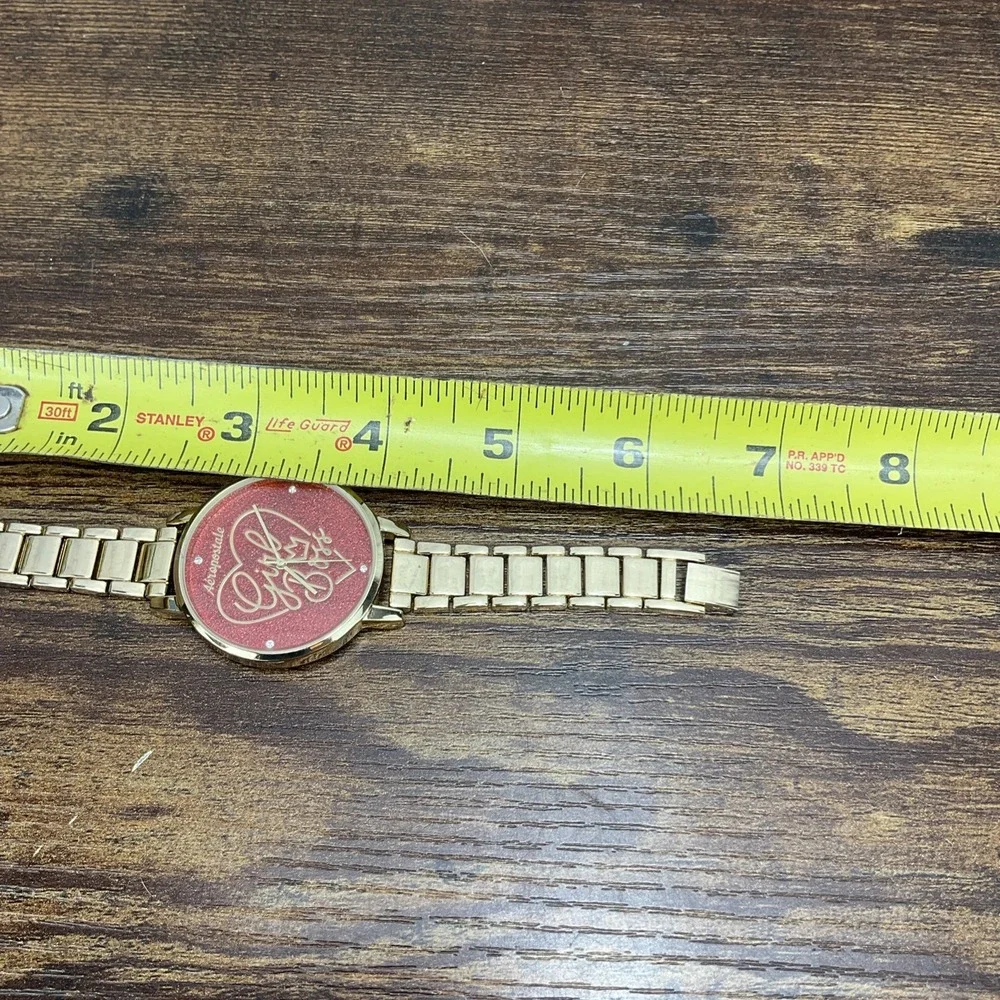 Women's Aeropostale Girl Boss Gold Analog Dial Casual Watch New Battery